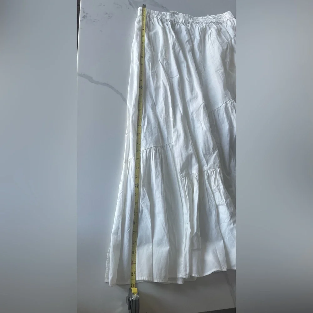Free People All About Tiers Skirt Medium White Maxi NEW NWT - Picture 10 of 11